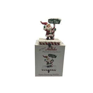 Annalee Mantel Collection Vintage Santa Stocking Holder in Original Box